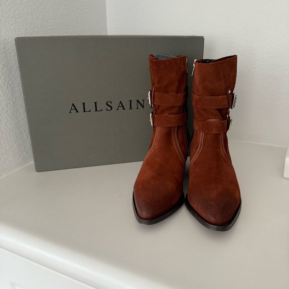 AllSaints Harriet Suede Ankle Boots US 6 - Picture 4 of 8